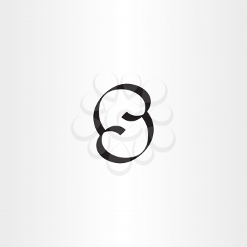 letter s calligraphy vector icon logo symbol