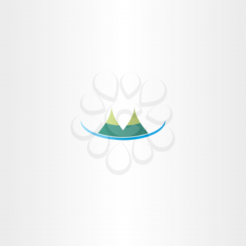 mountain hills vector icon logotype