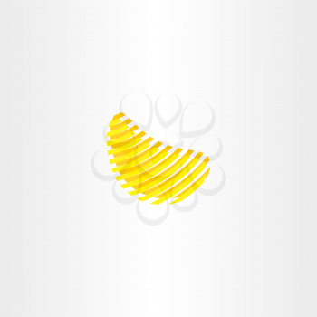 potato chips vector logo icon design