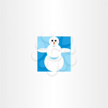 snowman vector icon sign design