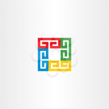 square colorful vector business logo icon shape