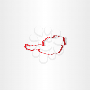 austria stylized map icon vector element