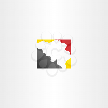 belgium map logo icon vector sign