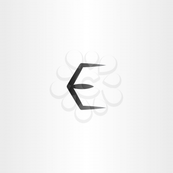 black e logo letter e vector symbol font