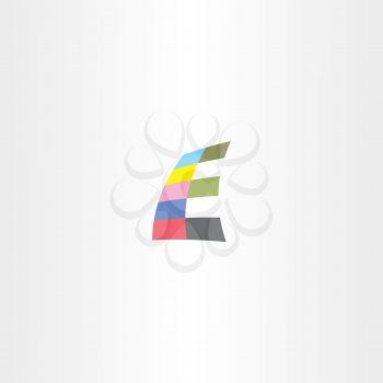 e letter colorful logo icon logotype e vector design