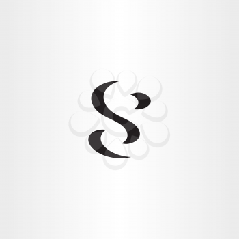 black s letter logotype vector logo sign icon design