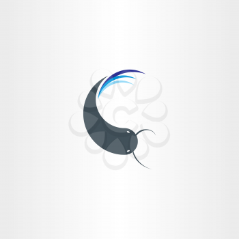 catfish vector icon symbol logo design 