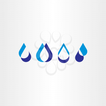 drop water icon set collection vector logo 