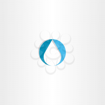 drop water icon vector logo blue