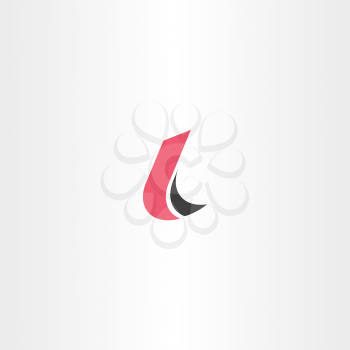 logo letter l red black icon vector symbol design