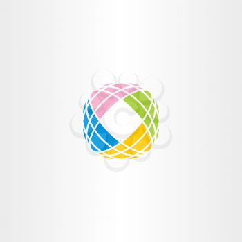 tech logo abstract colorful vector icon business symbol design