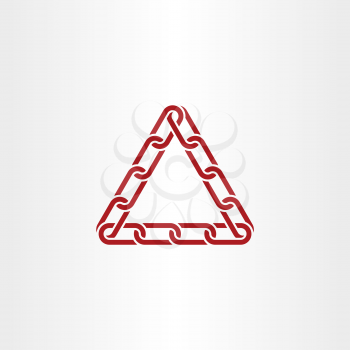 triangle link chain icon vector design