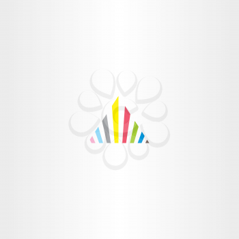 triangle vector colorful icon tech logo business design shape