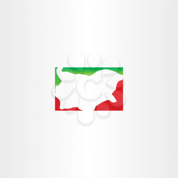 bulgaria map logo vector icon design