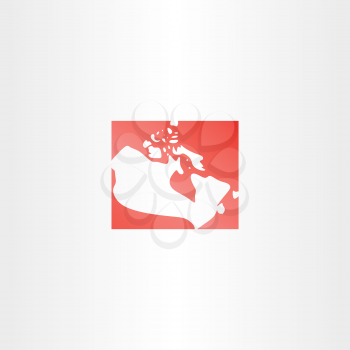 canada logo map icon vector element