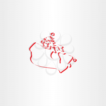 canada map stylized icon vector design