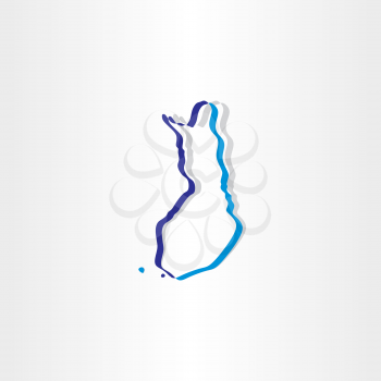 finland map icon vector design