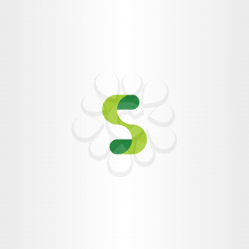 green s logo eco letter s icon vector font