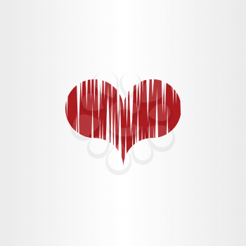 scratched heart vector icon symbol design