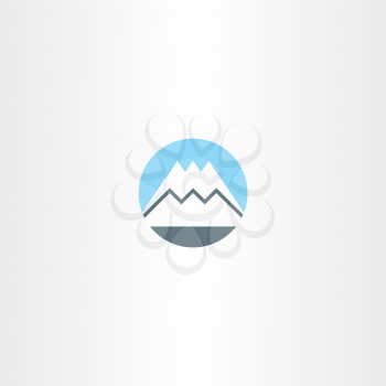 snow mountain vector icon sign symbol design