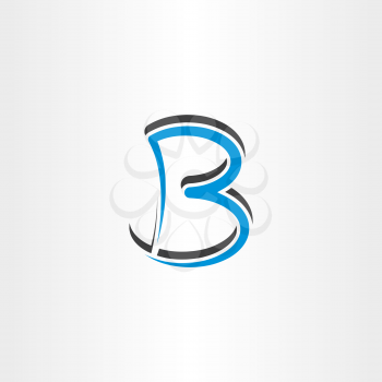 blue black logo logotype vector letter b