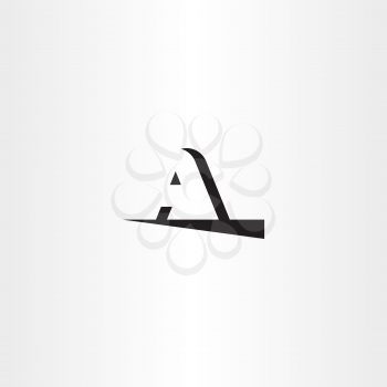 letter a black logotype icon vector symbol