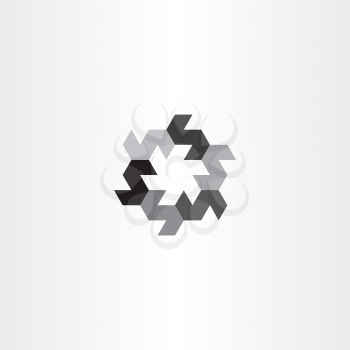 letter s in circle black icon vector rotation design