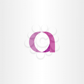 pink purple letter a icon vector symbol shape