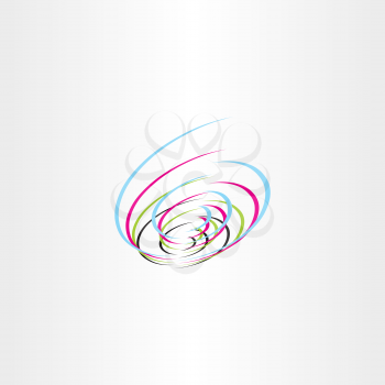 tech colorful logo vector spiral icon design