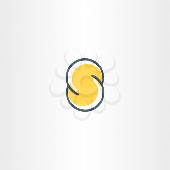 vector s letter s yellow symbol icon 