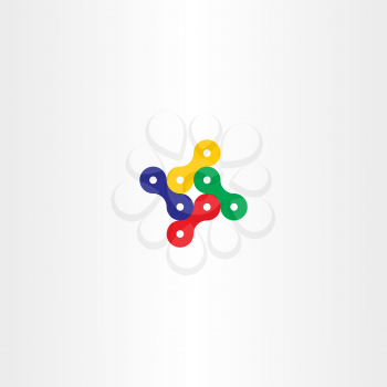 bicycle chain vector icon logo element colorful