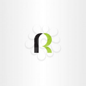 green black letter r icon sign logo 