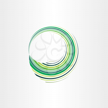 spring green wave circle abstract background 