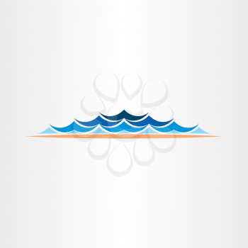 summer water waves vector illustration design