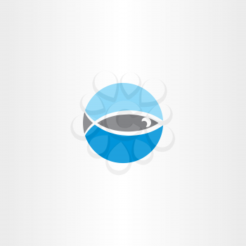 fish logo design element vector 