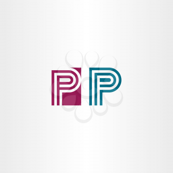 letter icon logo p vector design element brand