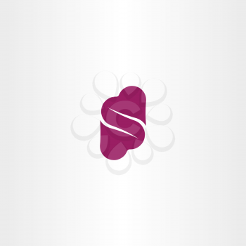 letter s heart love logotype icon vector shape