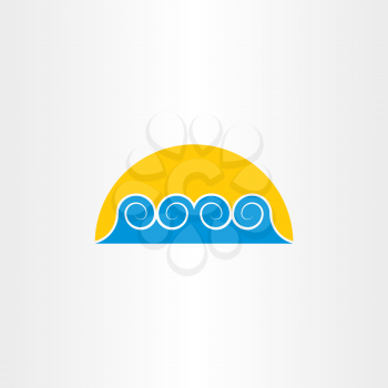 tourism icon water wave sea symbol design 