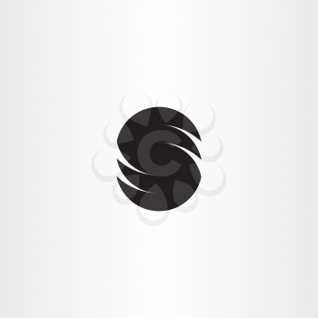 abstract geometric letter s black symbol logo logotype