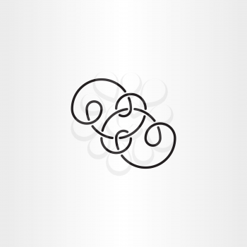 black knot infinity symbol vector design