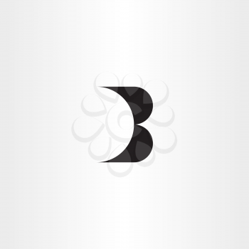 b letter black sign element icon design 
