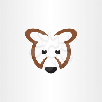 brown bear icon logo vector symbol design