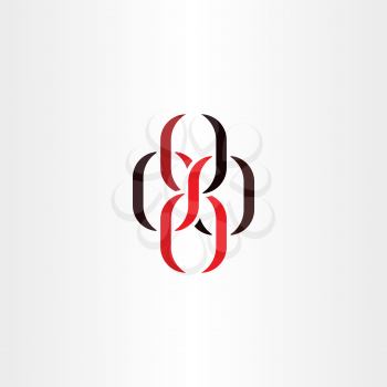 chain knot symbol vector logo icon design