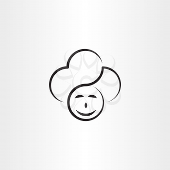 chef man logo line icon illustration vector design