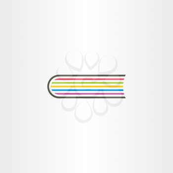 colorful book logo symbol vector 