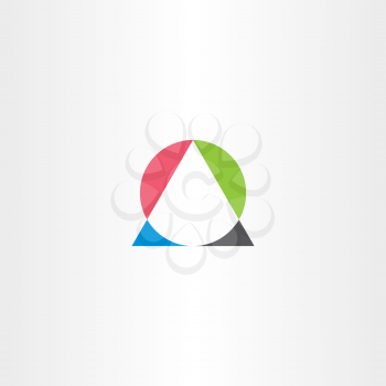 geometry math logo triangle and circle icon 