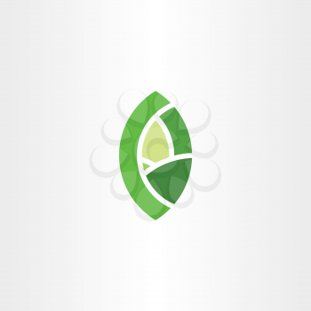 green bio leaf eco symbol icon logo element 