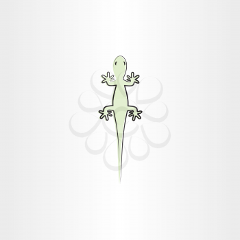 green lizard vector icon illustration design