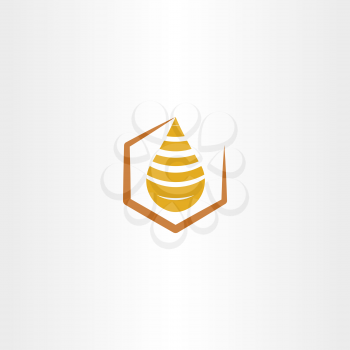 honey drop logo vector icon design