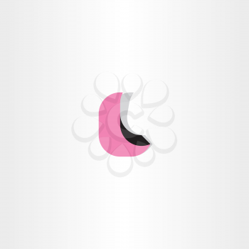 letter l pink black logo 